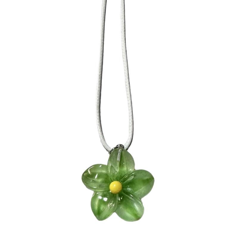 Leuchtende Eier Blumen Charm Halskette Farbwechselndes Design Künstlerischer Dopamin Schmuck Zubehör