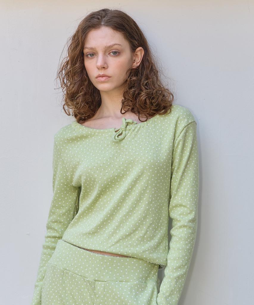 Leteoli Flower Pattern T-Shirt_Green