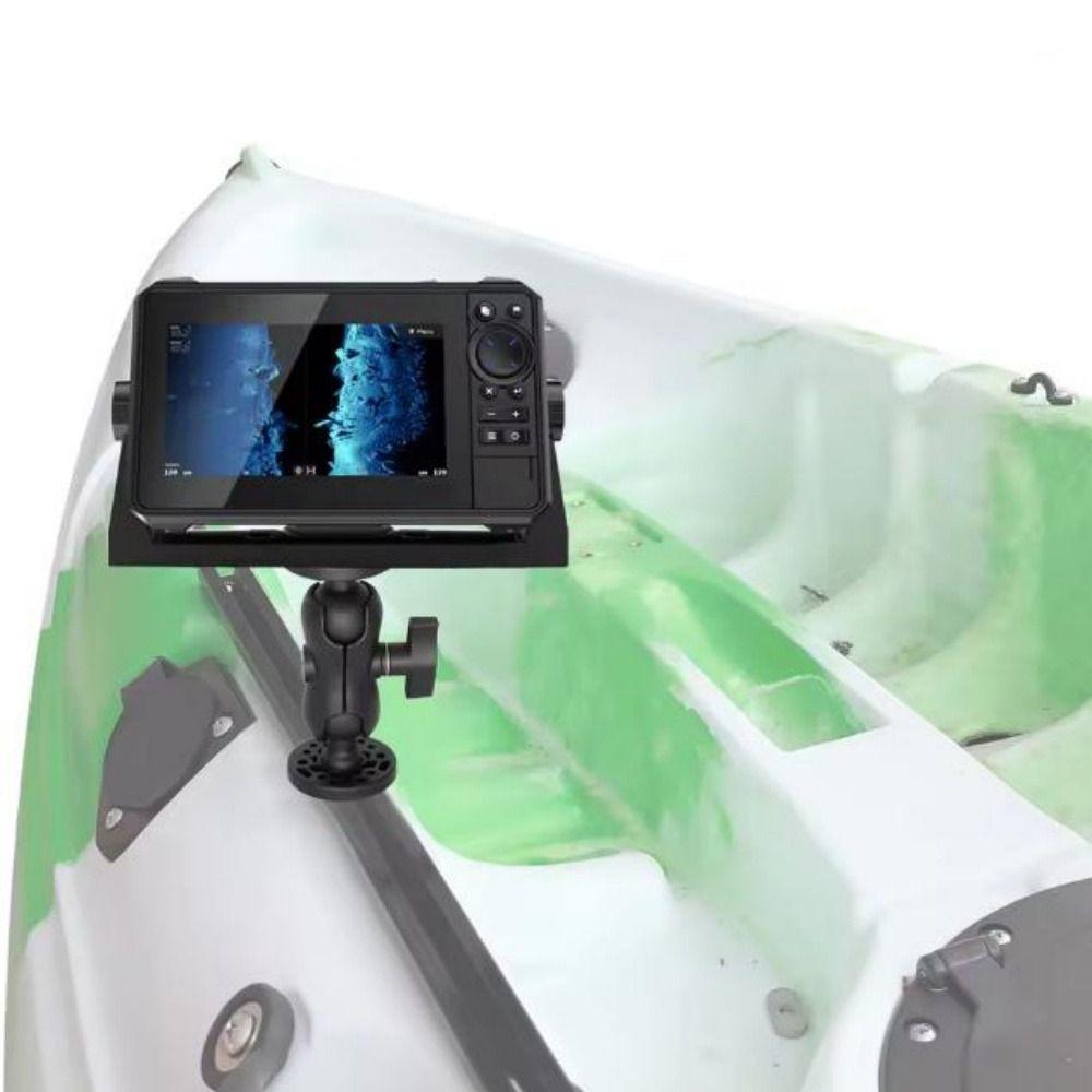 Black Fish Finder Mount Nylon Boat Rotating Bracket New Universal Kayak Holder  Plate Accessories