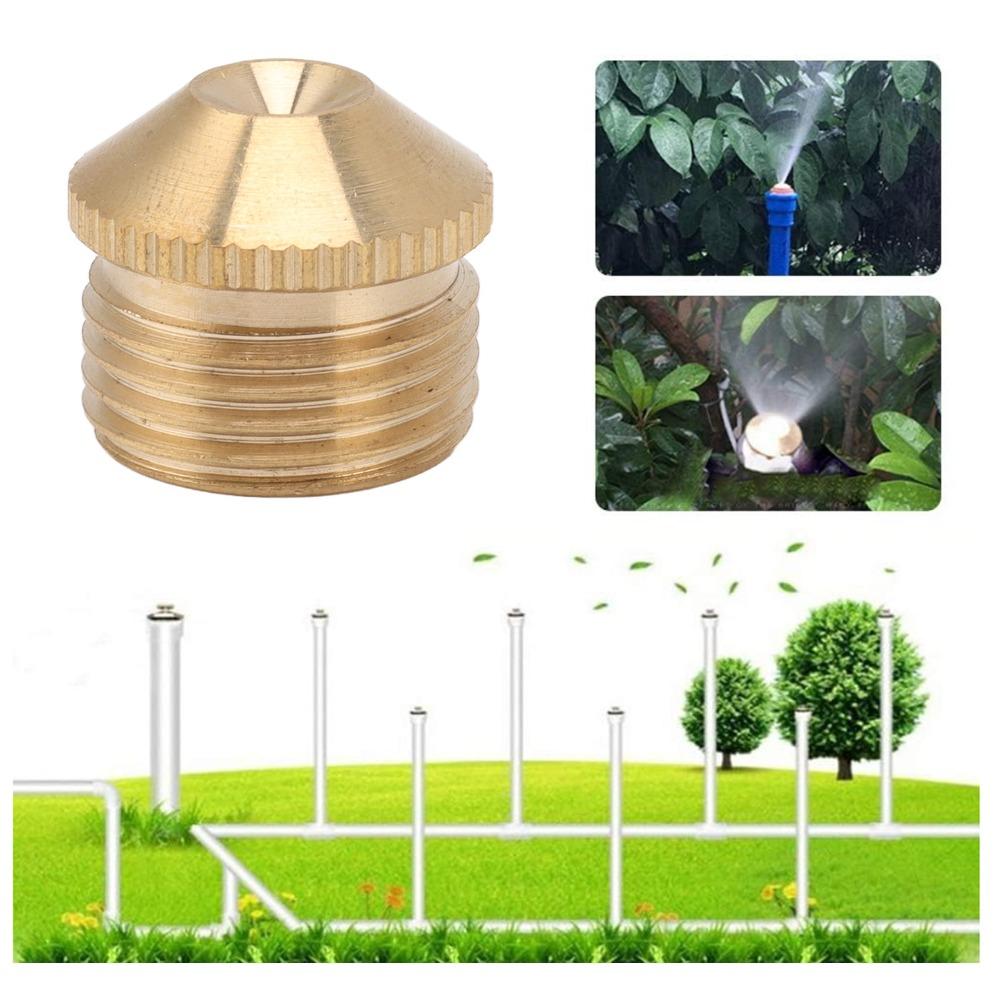 5PCS Fine Mist Fogging Sprinkler Head Brass Garden Cooling System Nozzles  Factory Site Cooling