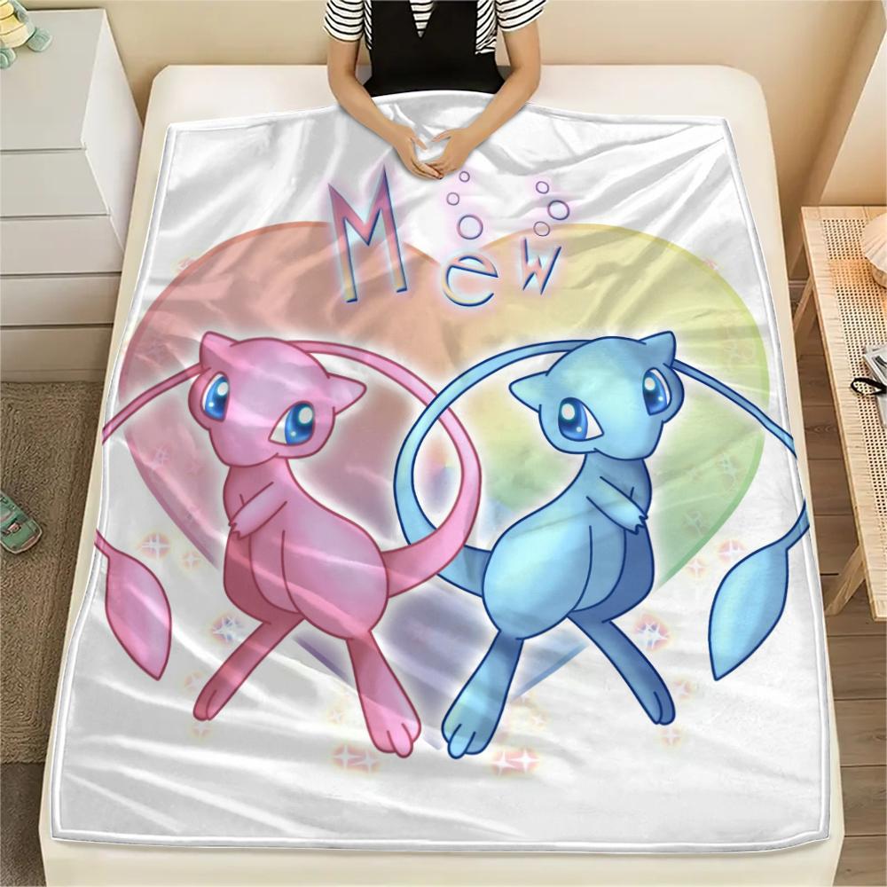 mew pattern Flannel Blanket, High quality Comfortable for All Seasons, Home Decor, Warmth and Comfort, Perfect for Gifts.