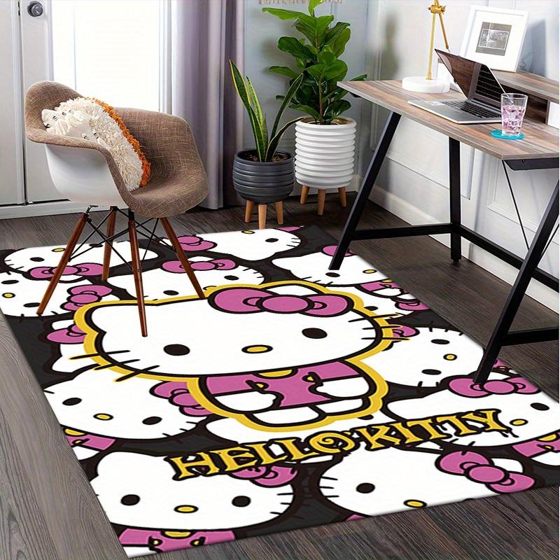 1pc Hello Kitty Office Carpet Under Chair Mat Gift Universal Cute Cartoon Rug for Room Decor Birthday Present Bedroom Flooring Mat Non-Slip