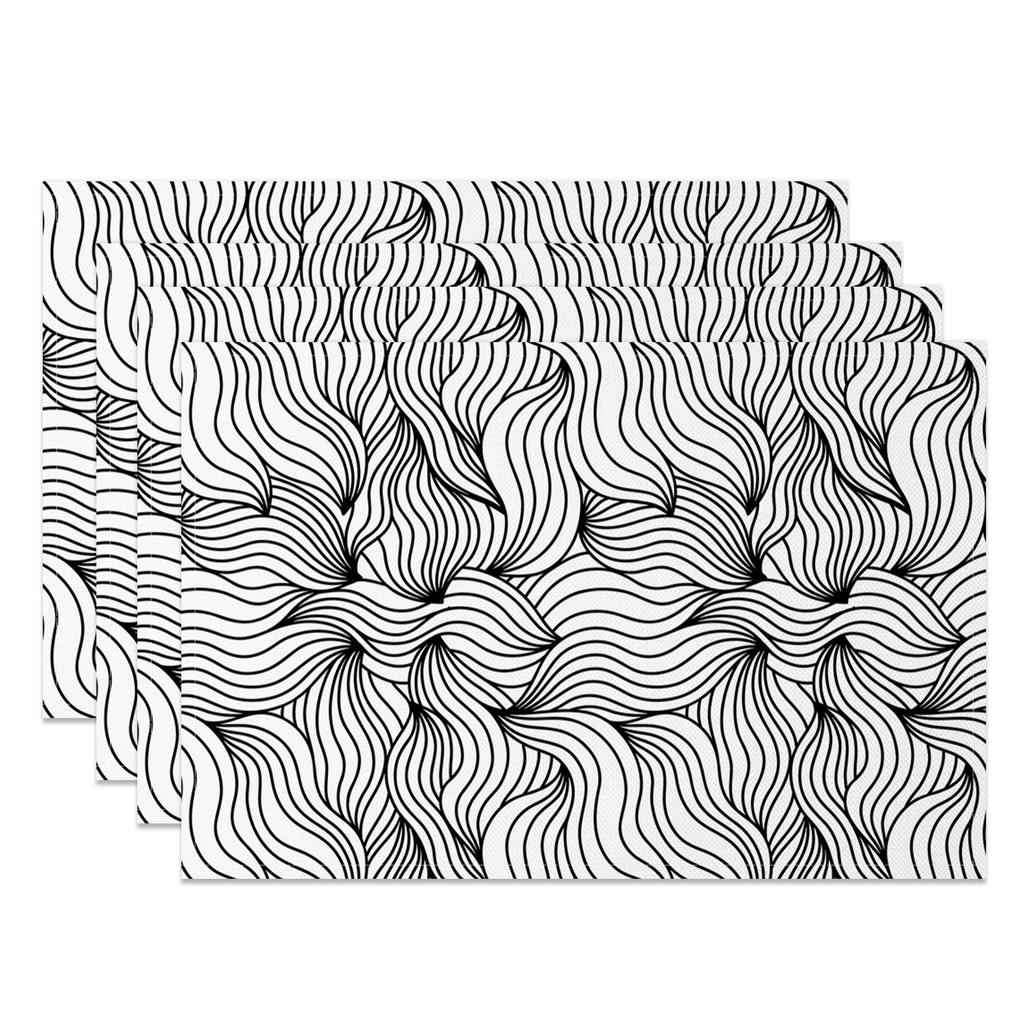Modernes minimalistisches Platzset Geometrische Linien Abstraktes Design Hitzebeständige Tischsets Esstisch Küche Büro Stilvolle Wohnkultur
