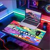 Custom Name Personalized Game Rainbow Friends Pattern Mousepad, Laptop PC Desk Mat, Decorative Desk Mat for Home Keyboard Pad Gift