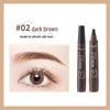 Four-Tip Waterproof Smudge-Proof Long-Lasting Liquid Eyebrow Pencil with Chinese and English Instructions