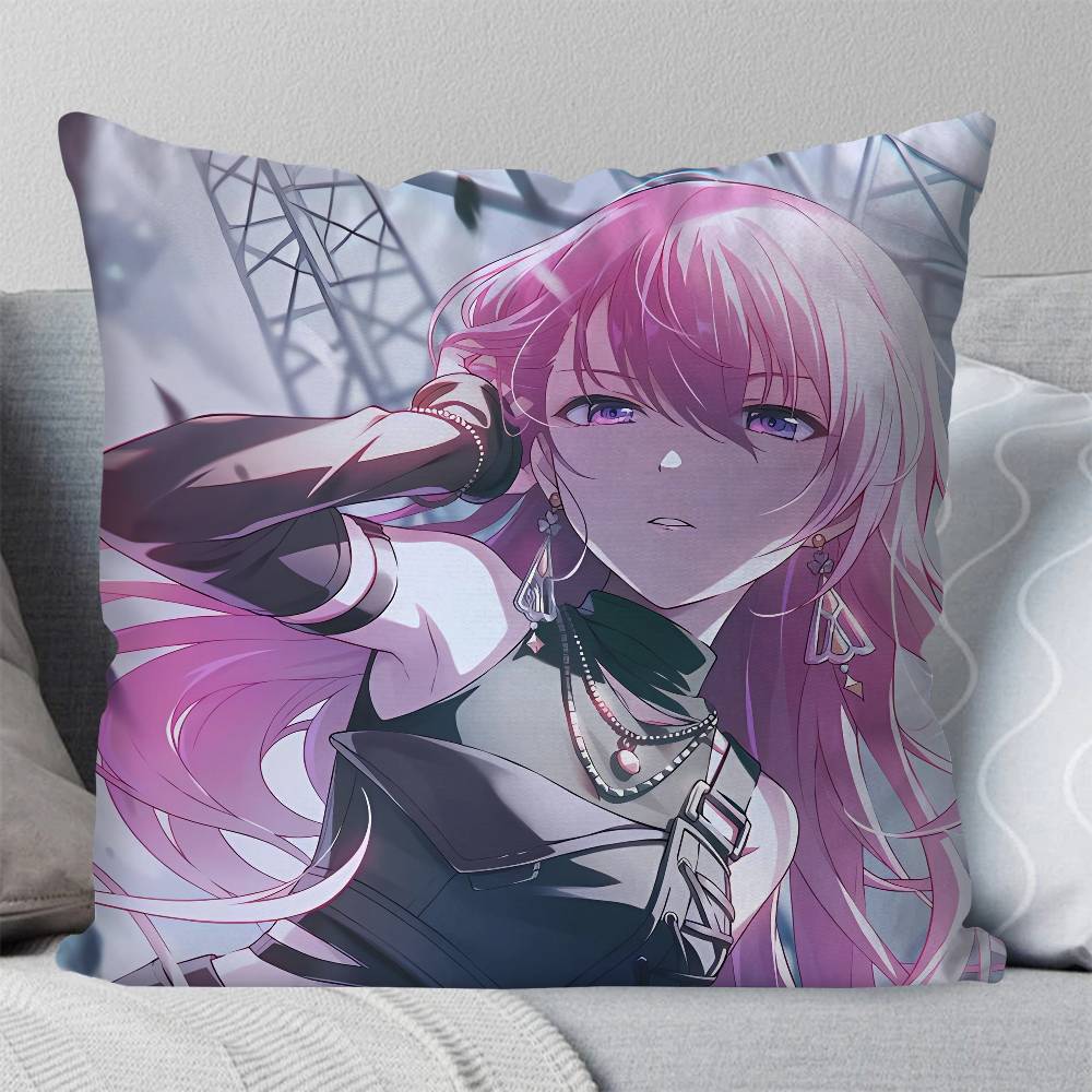 Megurine Luka Virtual Singer Pillow Case Fashion Square Pillowcase Bedroom Sofa Room Ins Decoration Leisure