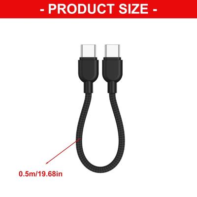 Stark geflochtenes USB-C-Ladekabel mit abnehmbarem Schlüsselband und Staubschutzkappen Tragbares Handy-Ladekabel zum sicheren Tragen