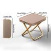 1pc Lightweight Portable Folding Chair, Iron Alloy Frame, Foldable Outdoor Picnic Camping Stool for Teens with Carry Bag