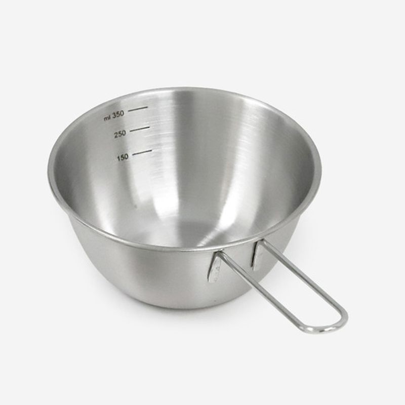 Wiedergeboren. J 304 Edelstahl Langer Griff Mini Messbecher 400ml / Edelstahlgriff Messbecher Rührschüssel