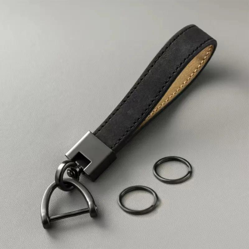 Frosting Leather Keychain Wrist Straps Hand Lanyard Simple Lovers Keychain Car Key Chain Keyring Belt Hanging Rope Pendant