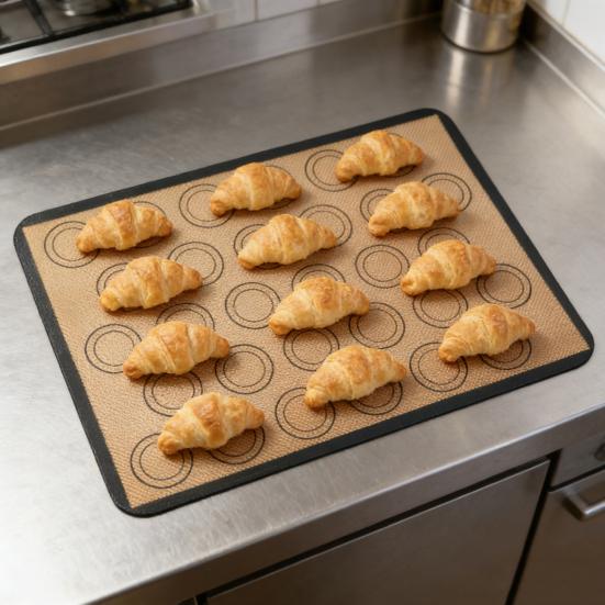 Silicone Baking Mat Liner Safe Heat Resistant Reusable Dishwasher 0.7mm Non-Stick Oven Baking Sheet