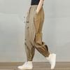 Loose Overalls Women's Autumn and Summer Loose Casual Harem Pants Fat Mm Elastic Waist Drawstring Bloomers