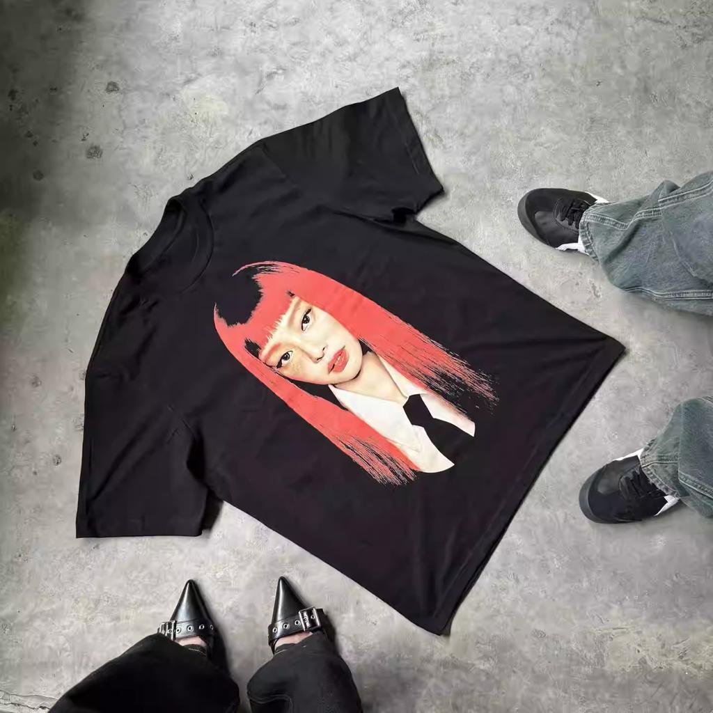 Thousands of Orphans! American Heavy Direct Injection! Jienie Super Cool Street Trend Versatile Short-sleeved T-shirt Loose