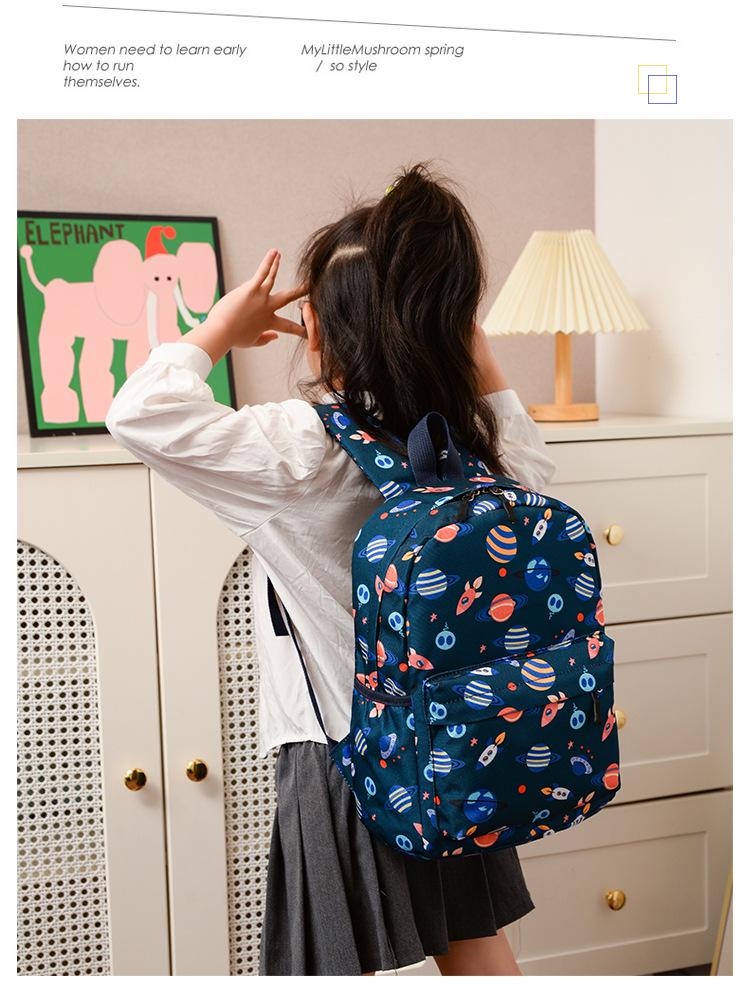 3D Printed Cartoon Kindergarten Backpack for Kids (Ages 3-8)