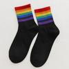 Female Spring and Autumn Fashion New Rainbow Sport Tube Socks