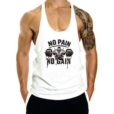 Men's Summer Y-Back Tank Top: Sporty, Thin Strap, Sleeveless Bodybuilding Shirt with Custom Logo, Loose Fit