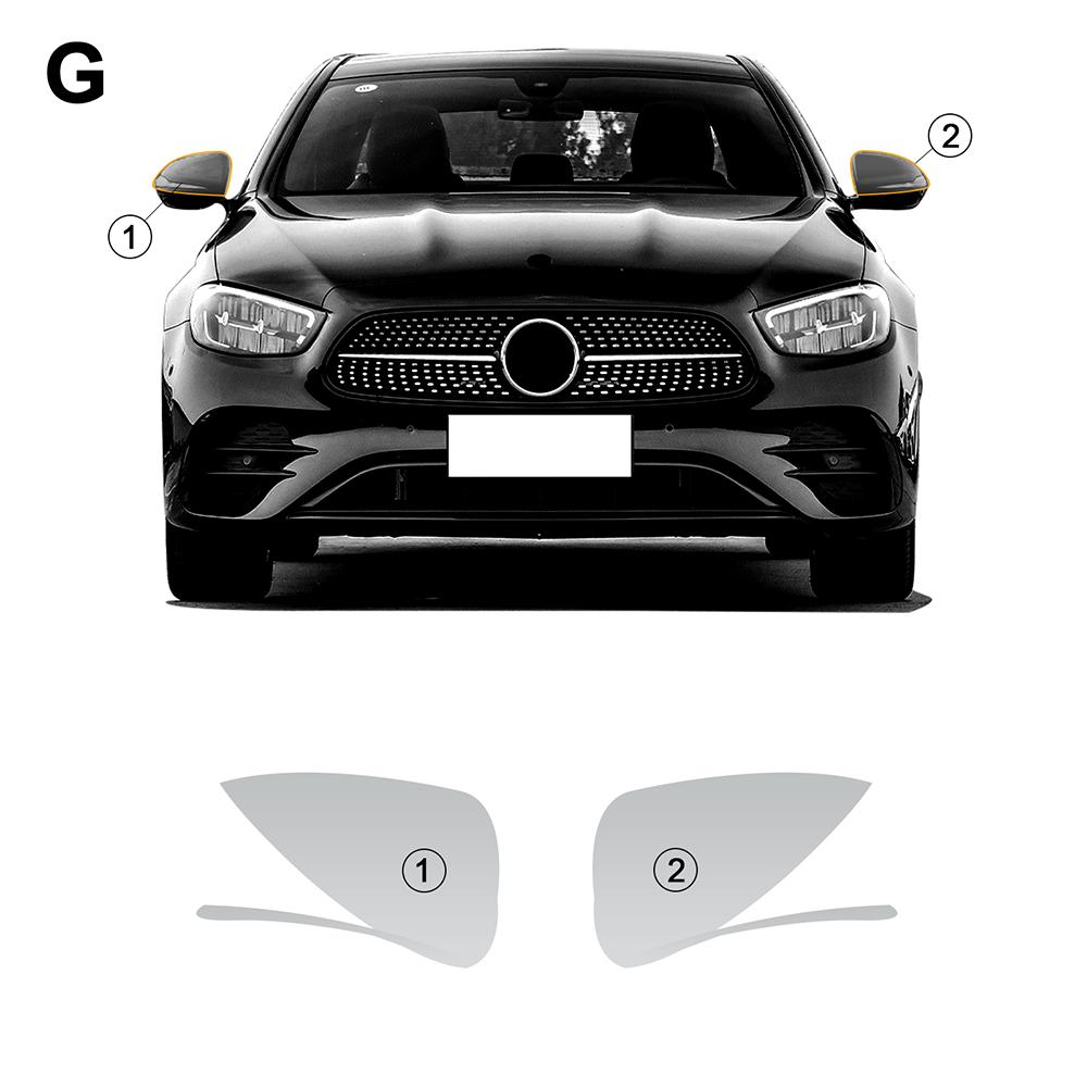 For Mercedes Benz E Class W213 2021-2023 PPF Paint Protection Film Transparent Protective Film Car Headlight Rearview TPU Film. Rearview Mirror