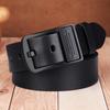 New Leather Cowhide Men's Belt Fashion Metal Alloy Pin Buckle Adult Luxury Brand Jeans Business Casual Waist Male Strap Brand