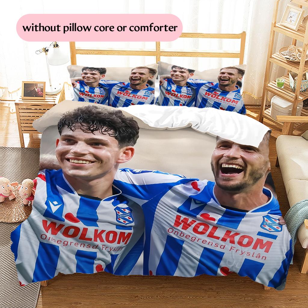 SC Heerenveen Pattern Bedding Home Decoration Birthday & Festival Gift (1 * duvet cover + 2 * pillowcase, without core)