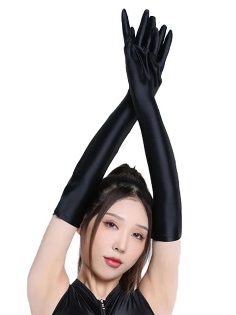 Sexy Women Candy Color Stain Smooth High Cut Bodysuit Oil Glossy Shiny Elastic Tights Shapping Leotard Backlesss One Pieces