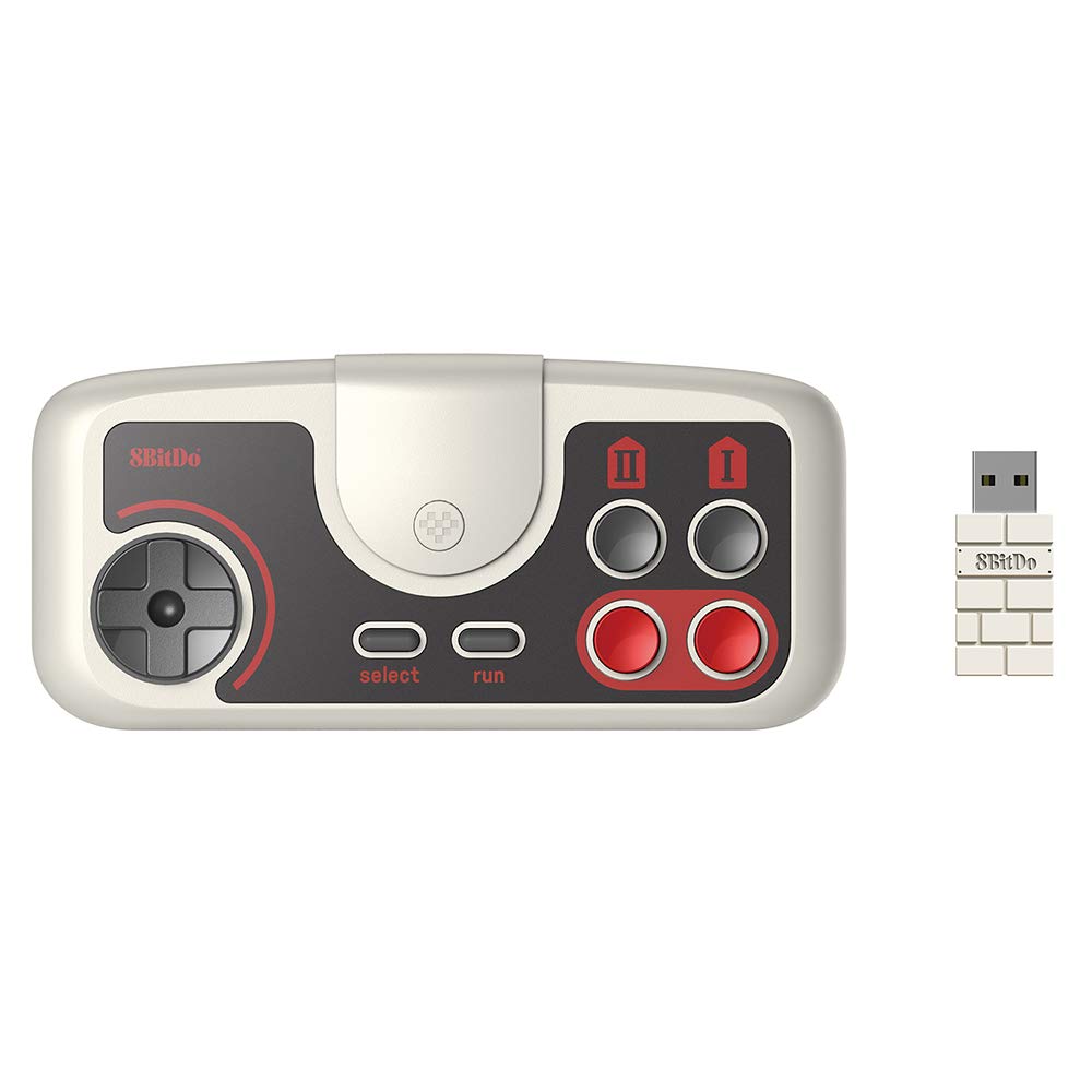 8Bitdo Wireless Gamepad for PC Engine Mini, CoreGrafx Mini, TubroGrafx-16 Mini, and Switch (Light Gray)