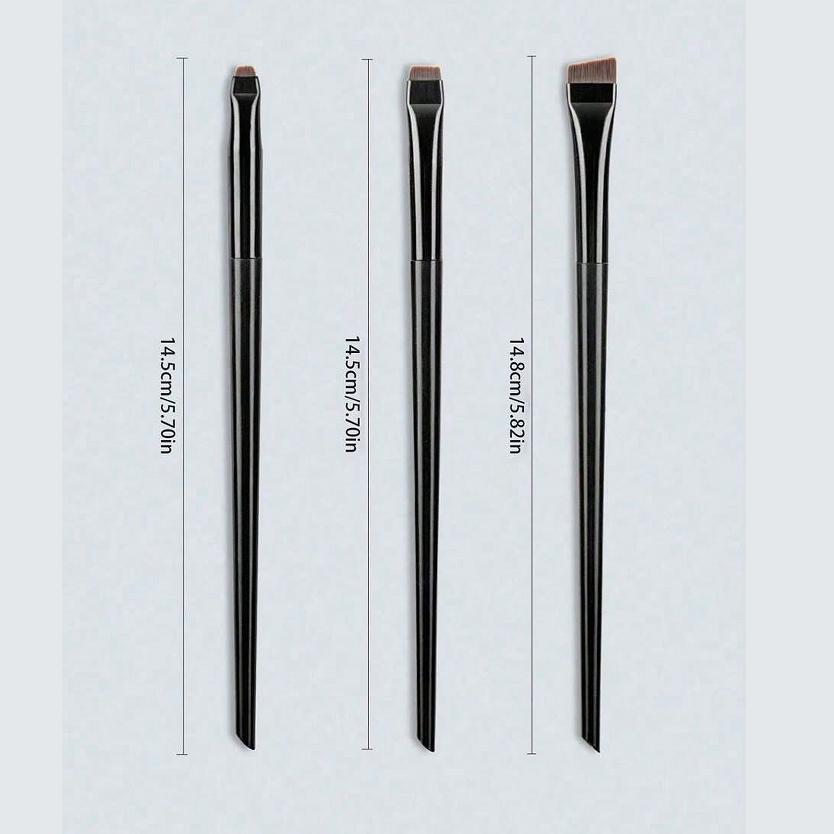 3pcs/Set Makeup Brushes Including Angled Eyeliner Brush, Eyebrow Brush, Ultra-Thin Eyeshadow Brush,Travel,Travel Essential,Valentine's Day,Cheap