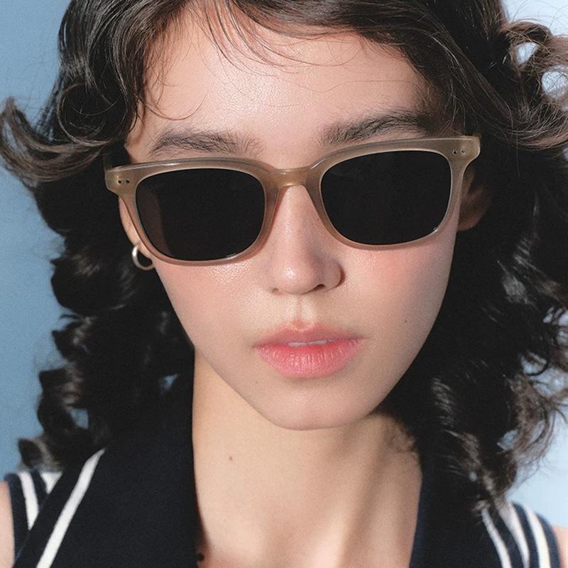 JYL Square Rivet Sunglasses Unisex Retro Jelly Color UV400 / 6215