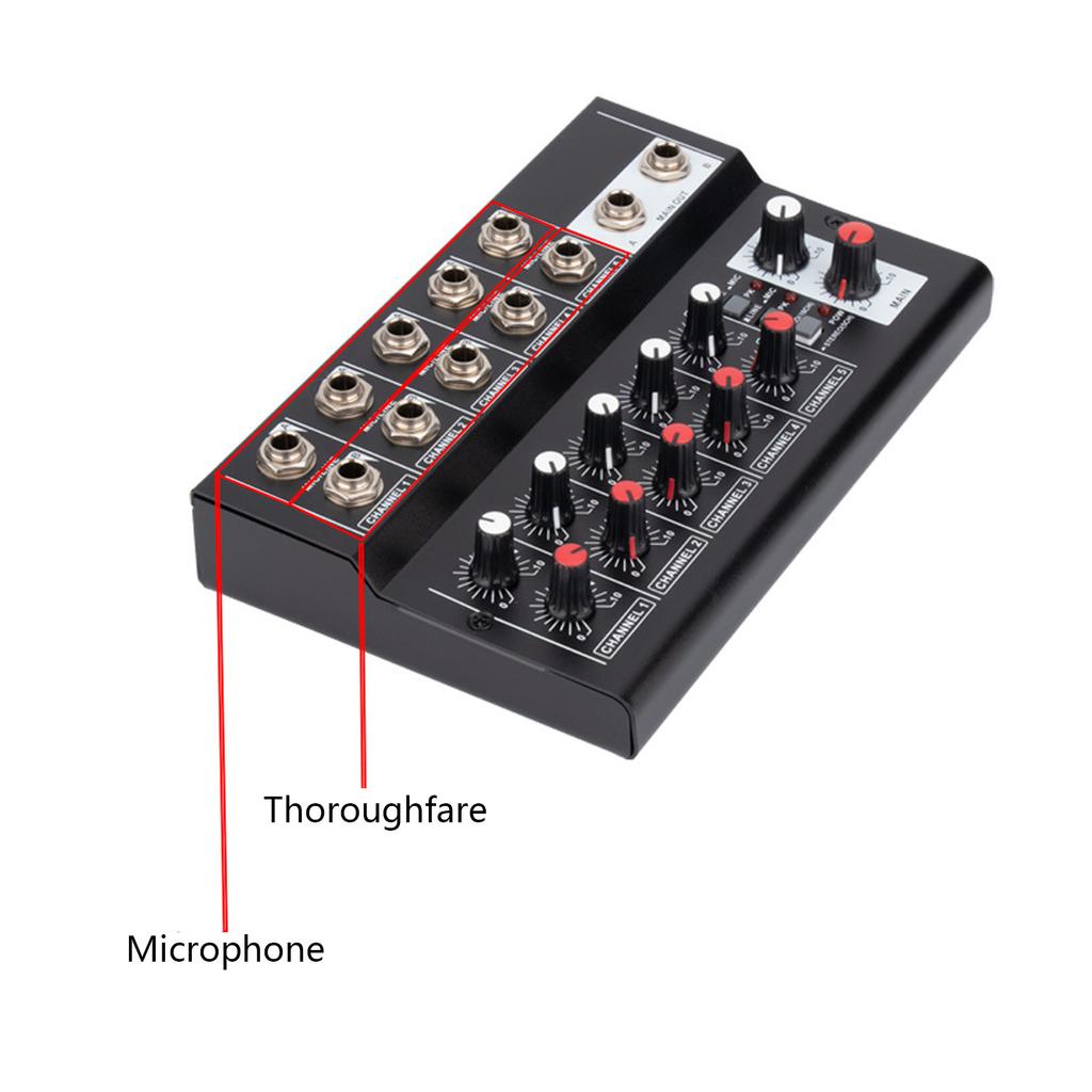 MUX5210 10 Channel Sound Mixer DJ Mixer Sound Board Console Power Stereo for Karaoke PC Recording Stage Accessories