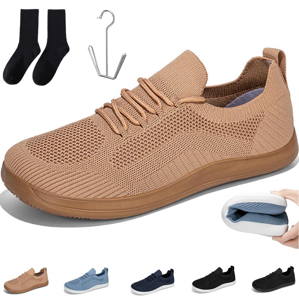 Men's Breathable Outdoor Walking Camp Shoes, Casual Sports Comfort, Ultra-light Mesh Wide-toe Shoes