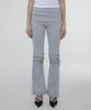 CHICKS Unfold Shirred Bootcut Pants Light Grey