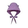 Little Devil Lace-up Pullover Hat Solid Color Y2K Shawl Hat Quick-drying Funny Ear protection Scarf Cap Summer
