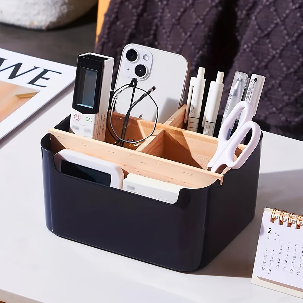 Desk Organizer with Five Sections, Suitable for Office Supplies, Pen Holder, Makeup Storage For Bathroom, Jewelry Box