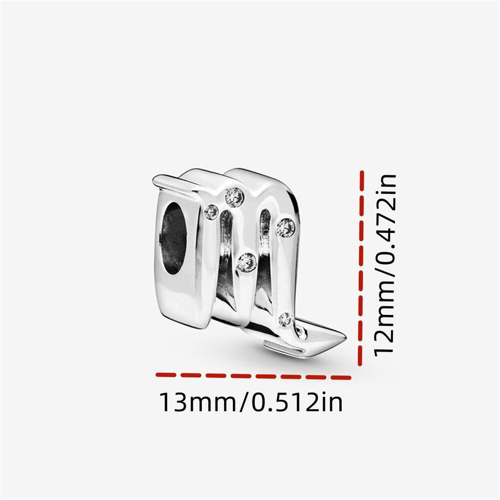 1 Stück 12 Sternbilder Serie Anhänger Passend für Armband Anhänger Stern Perlen Anhänger 12 Horoskop Für Armband Halskette Geburtstagsgeschenk