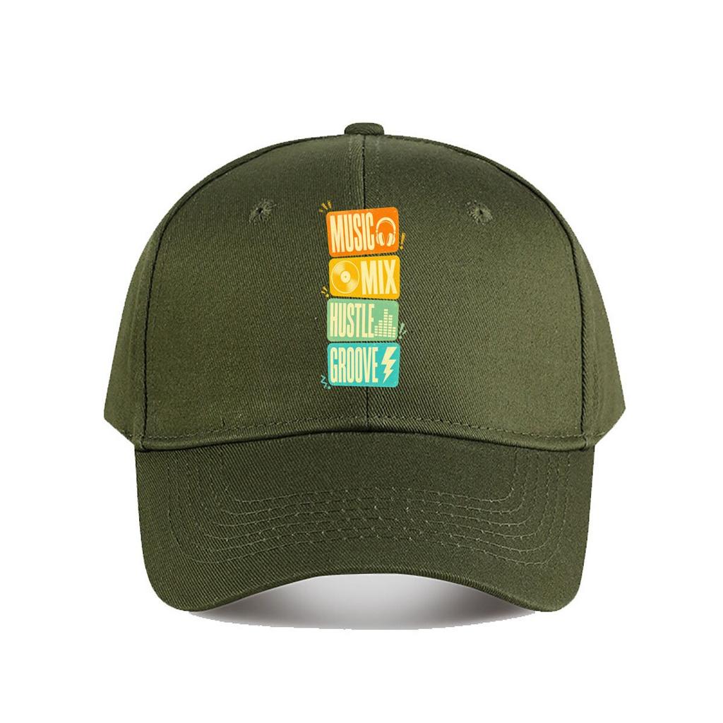Retro Music Life Rhythm Quote Design Baseball Cap Fashion Outdoor Sports Sunhat Unisex Snapback Cap Womens