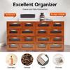 4-teiliges Vintage-Schubladen-Organizer-Set aus Holz, Tischaufbewahrungsbox mit 16 Schubladen, rechteckiger Organizer mit mehreren Schubladen für Büro/Zuhause