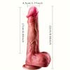 8.27" Waterproof Liquid Silicone Dildo with 10 Vibrations,360° Rotation,Heating,Remote Control,Rechargeable - for G-Spot Stimulation,Couples,and Gifts
