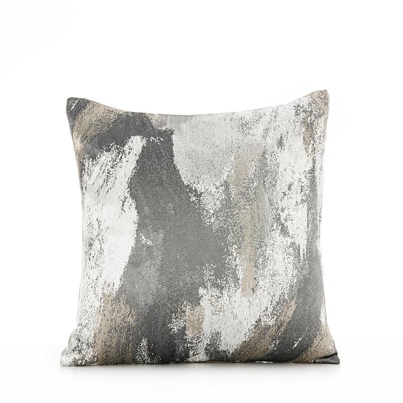 Luxury Black Gray Pillow Covers Minimalist Sofa Cushion Cases Elegant Backrest Pillow Covers Fashionable Throw Pillowcases