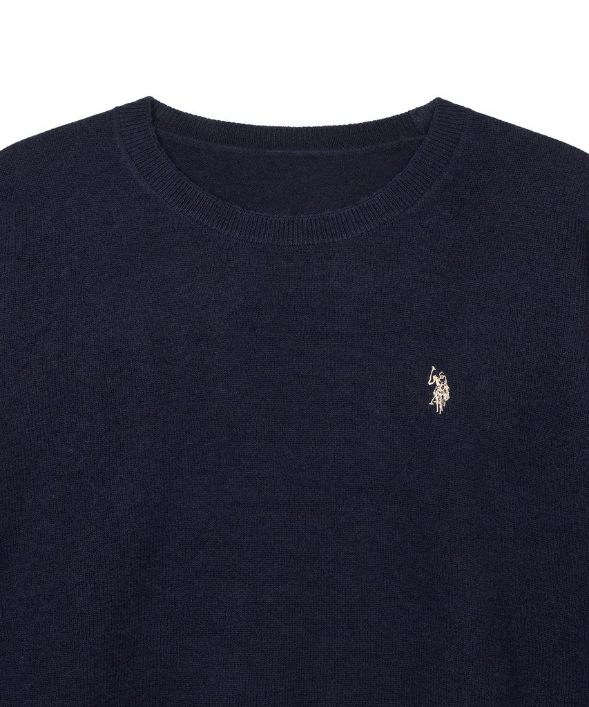 USPOLOASSN Merino Wool Round Knit_Dark Navy