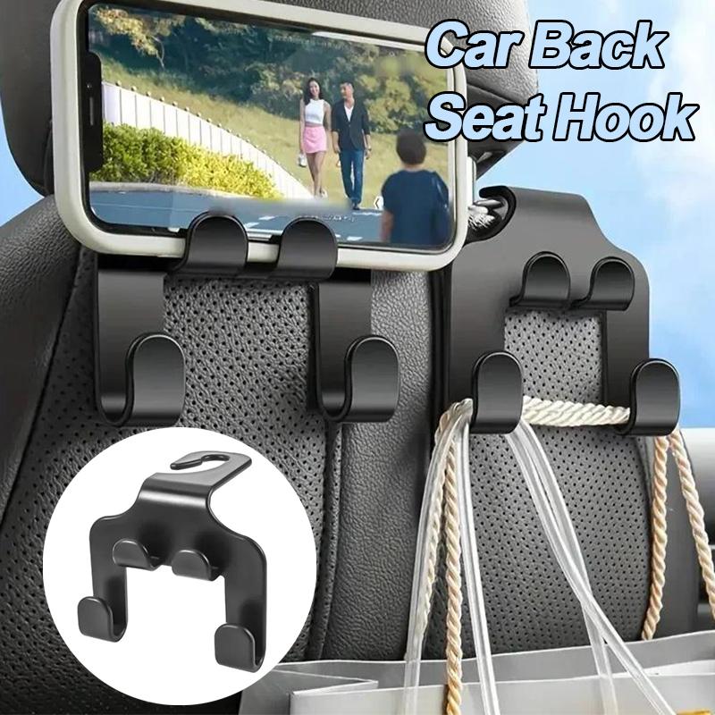Soporte para teléfono móvil con gancho para colgar en el asiento trasero del coche, soporte para reposacabezas para iPhone, Samsung y todos los teléfonos.