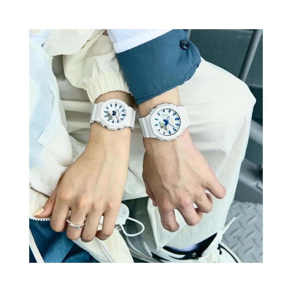 Casio Lover's Collection 2025 Limited Edition Analog-Digital Watch Pair White 50m Water Resistant