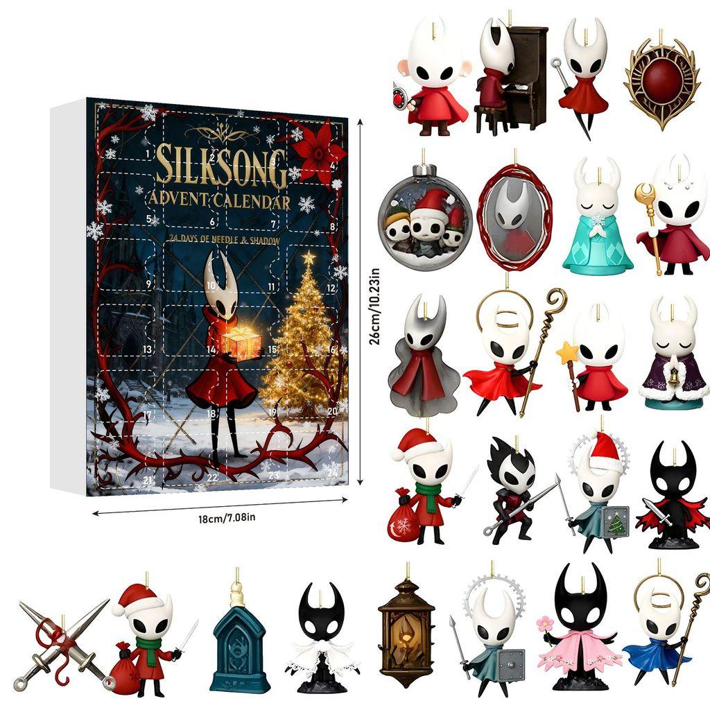 Set di Ornamenti Acrilici a Tema Natalizio di Hollow Knight Silksong per Decorazioni Festive