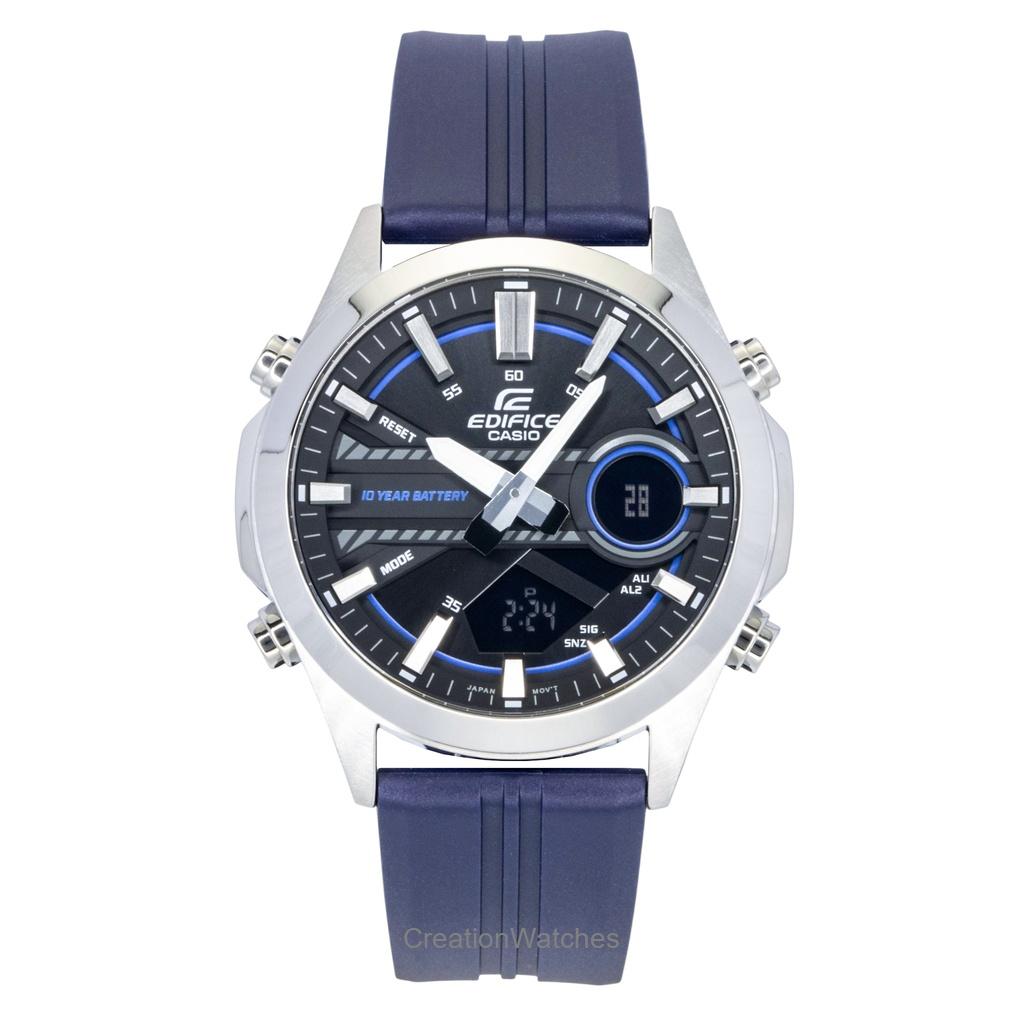 Casio Edifice Analog Digital Resin Strap Black Dial Quartz EFV-C120P-1A2 100M Men's Watch