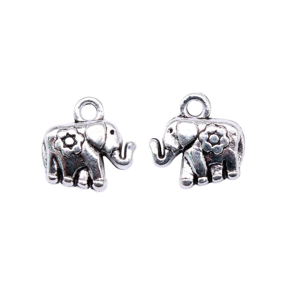 Antique Style Elephant Charms Metal Animal Pendants For DIY Jewelry Keychain Bag Accessories