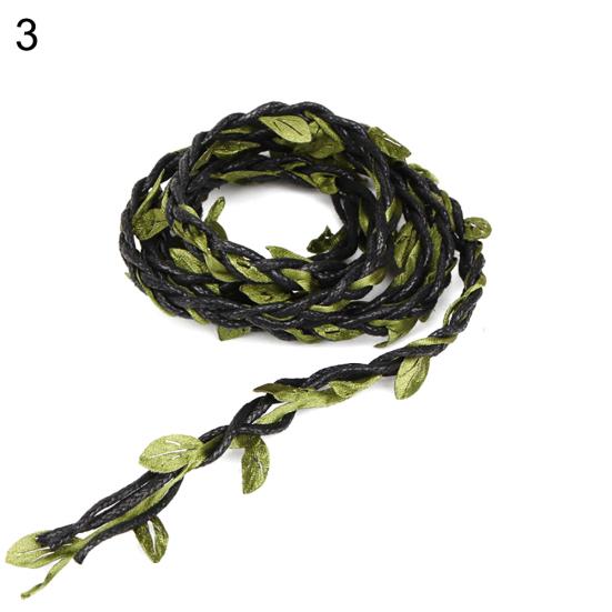 10m Cloth Hemp Rope Artificial Green Leaves Rattan DIY Craft Decorative Ribbon