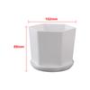 1/5Pcs White Modern Flower Pots With Trays Garden Balcony Desk Thicken Boxes Home Office Minimalist Bonsai Polygonal Containers