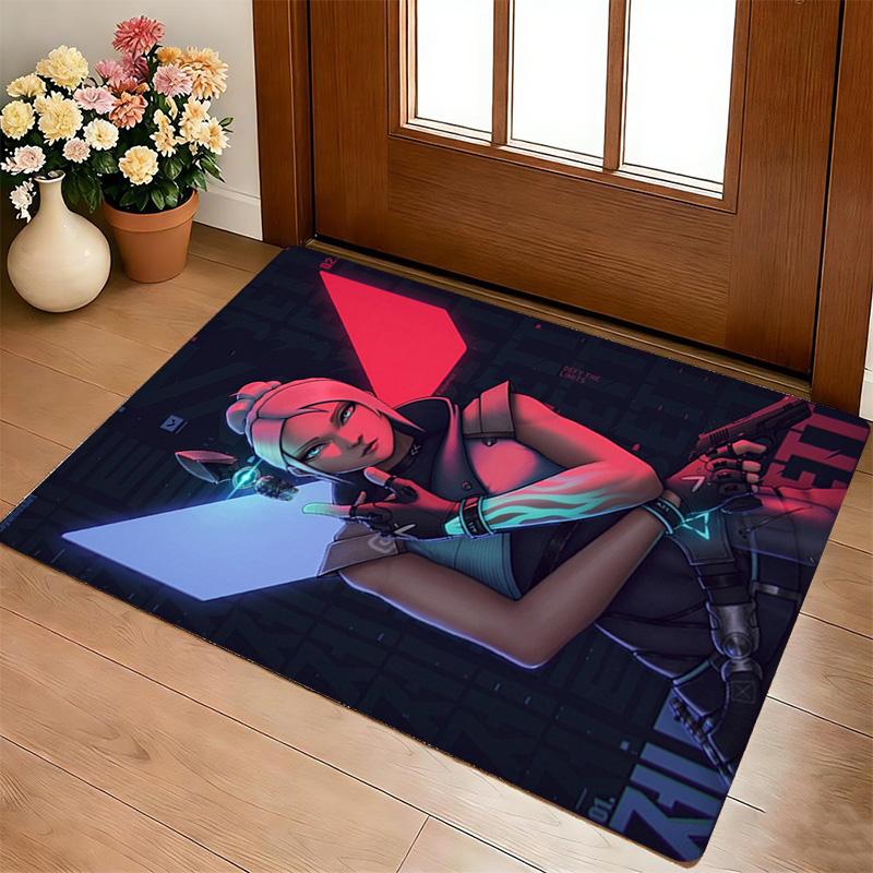 Cyberpunk Girl Living Room Nonslip Area Rug Soft Carpet For Bedroom Game Playroom Sofa Office Home Decor Doormat Christmas Gift C9301693