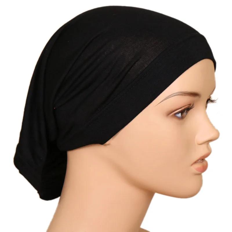 Muslim Underscarf Turban Hijab Ninja Inner Hat Women Chemo Cap Hair Loss Cover Beanie Bonnet Headwear Stretch Head Scarf Wrap