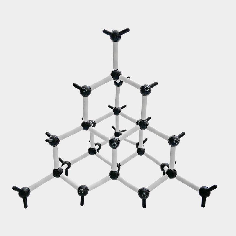 Carbon Allotropes & Crystal Structure Model: Diamond, C60, Graphite, NaCl Molecule