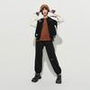 Lee X I Am Not A Fat Tiger Series FW23 Comfortable Faux Lamb Wool Zipper Cotton Jacket Unisex jackets Black LUT007210204202K11000