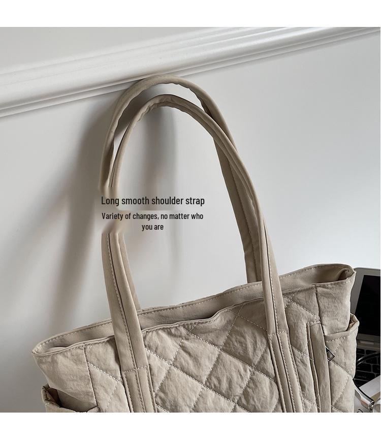 Women's Versatile Large Capacity Canvas Tote Bag - Lightweight, Padded, Casual Handbag for Commute